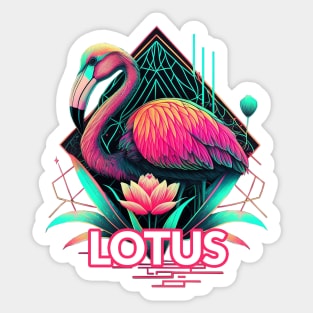 Lotus Vibes Flamingo Sticker